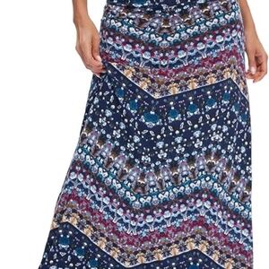 Urban Coco Casual Ruched Stretchy High Waist A-Line Flared Maxi Skirt